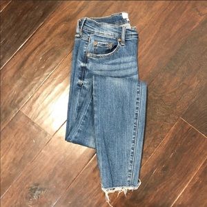 Pistola raw hem skinny jean